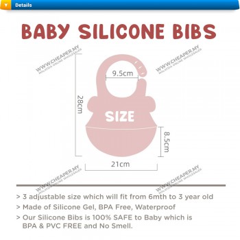 Baby Silicone Bibs Adjustable Waterproof Feeding Lembut Baby Bib Kids Boy Girl Aprons Children Eating Meal