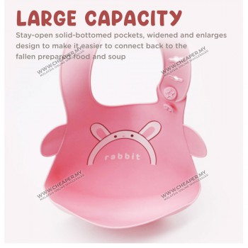 Baby Silicone Bibs Adjustable Waterproof Feeding Lembut Baby Bib Kids Boy Girl Aprons Children Eating Meal