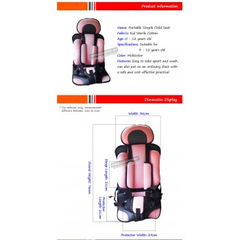 Original Baby Child Kid Safety Car Seat Car Cushion