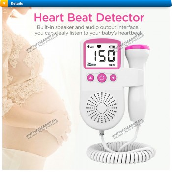 Baby Heart Beat Detector Monitor Daily Self-Check Pregnant Women Home Medical Fetal Rate Detector Degupan Bayi