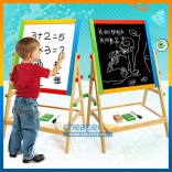 2 in 1 Children Blackboard & Whiteboard Wooden Easel Magnetic Board