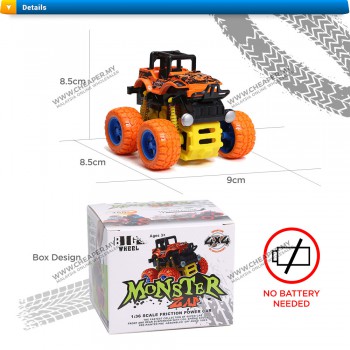 Toy Monster Kids Children 4WD Monster Truck Toy Car Toys Vehicle Kereta Permainan Mountain Truck Thunder