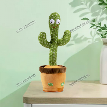 Dancing Cactus Dance Toy 120 Songs Swing Twisted Electric Plush Musical Lagu Singing dan Dancing Menarik