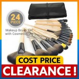 24-Piece Makeup Brush Set with Cosmetic Bag