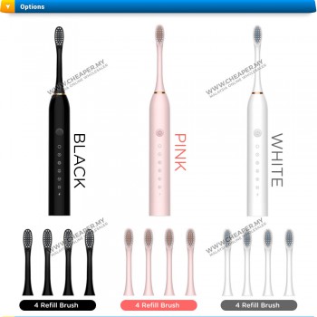 Electric Toothbrush 6 Modes Gentle Clean Care Vibration Sonic USB Rechargeable Toothbrush For Adult