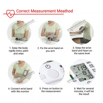 Digital Arm Blood Pressure LCD Monitor & Heart Beat Monitor