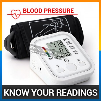 Digital Arm Blood Pressure LCD Monitor & Heart Beat Monitor