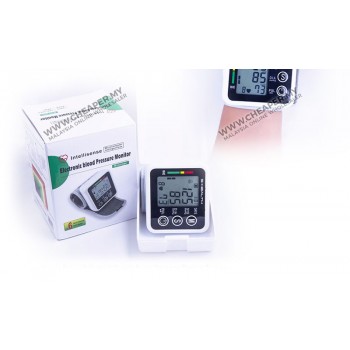Digital Wrist Blood Pressure LCD Monitor & Heart Beat Monitor