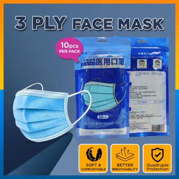 3-Ply KN95 Earloop 5/10/50pcs pack Disposable Protective Medical Face Mask Adult Face Mask Pelitup Muka Dewasa