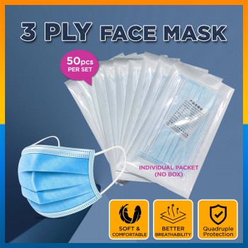 3-Ply KN95 Earloop 5/10/50pcs pack Disposable Protective Medical Face Mask Adult Face Mask Pelitup Muka Dewasa