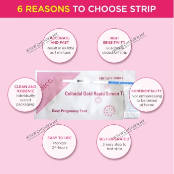 Sensitive HCG Urine Test Strip Pregnancy Rapid Accurate Test Strip Upt Hamil Test Simple and Easy Kit
