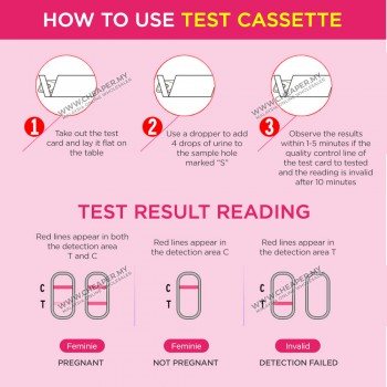 Cassette Ultra Early Sensitive HCG Urine Test Cassette Pregnancy Rapid Accurate Detection Test Simple and Easy 