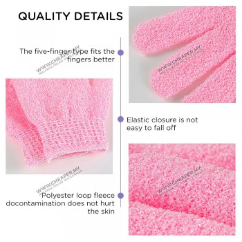 Exfoliating Nylon Bath Gloves Shower Skin Wash Spa Massage Sponge Cleaner  Mengelupas Sarung Tangan Mandi