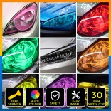 Car Tint 1m meter Fog Headlight Taillight Headlamp Tint Vinyl Film Fog Light Tail Light Sticker 13 Colors