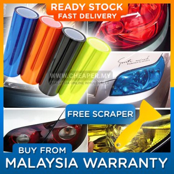 Car Tint 1m meter Fog Headlight Taillight Headlamp Tint Vinyl Film Fog Light Tail Light Sticker 13 Colors