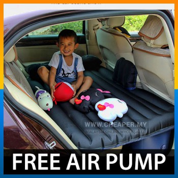 Inflatable Car Back Seat Air Bed Mattress Pillow Travel Camping Sleep