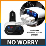 3.4A Dual Port Fast Charger Usb Charger With Car Batteries Voltmeter