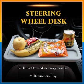 Car Steering Wheel Table Notebook Desk Car Dining Tray Laptop Dulang Reading Writing Roda Stereng Kereta