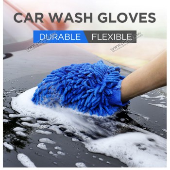 Car Vehicle Wash Mitt Microfiber Soft Hand Glove Washing Towel Semua Kereta Saga Wira Waja Myvi Viva Axia