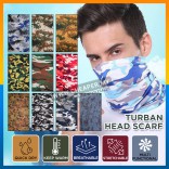 Anti Dust UV Ultra Stretch Buff Bandana Turban Head Scarf Topeng Motorcycle Bicycle Sport Headband Sunscreen Cap