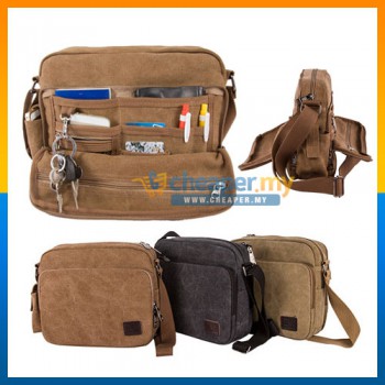 Stylish Multi Compartment Canvas Bag/Messenger Bag/Shoulder Bag