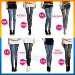 Denim Jeans Printing Legging Jegging denim Jeggings Pants Kain Stretchable 