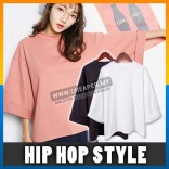 Korean Version Hip Hop Solid Color Seven-Point Sleeve T-shirt Loose Free Style