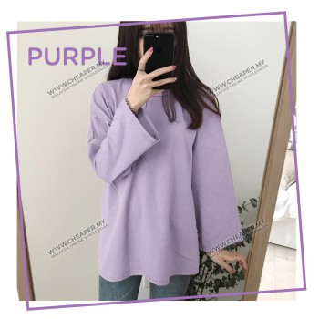 Korean Spring Autumn Long-Sleeve Women Top Blouse Clothes Baju Panjang Lengan Top Loose Fashion Clothing