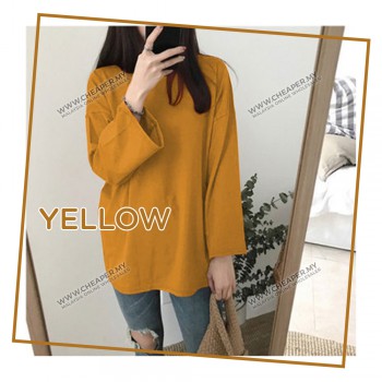 Korean Spring Autumn Long-Sleeve Women Top Blouse Clothes Baju Panjang Lengan Top Loose Fashion Clothing