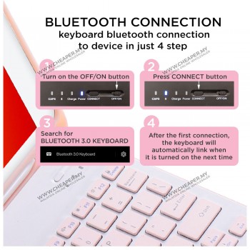 Mini Wireless Bluetooth Quiet Slim Keyboard and mouse for IOS&Android Windows 7 & 10 Inch Tablet