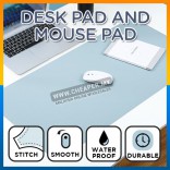 Mousepad Keyboard Mat Stitched Large PU Leather with Anti-Slip Suede Smooth Mouse Pad of Kulit Pu Leather