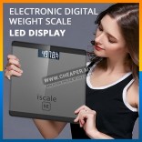 ISCALE Electronic Digital Body Scale High Accuracy Weight LCD Display