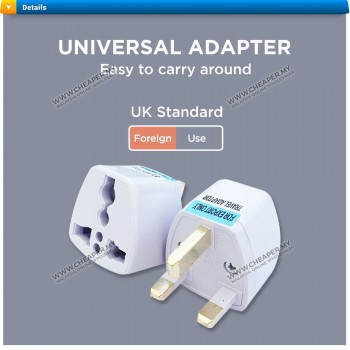 3-Pin Conversion Plug Universal Adapter British Socket Adapter Malaysia Travel Converter Adaptor Socket