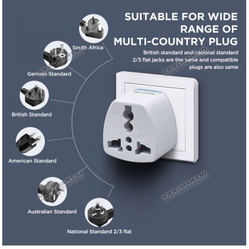 3-Pin Conversion Plug Universal Adapter British Socket Adapter Malaysia Travel Converter Adaptor Socket