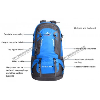 60L Sport Backpack Outdoor Hiking Backpack Athletic Sport Travel Backpack sports bag