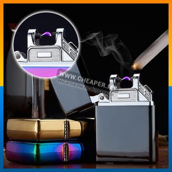Electric Lighter Dual Arc Rechargeable Flameless USB Charging