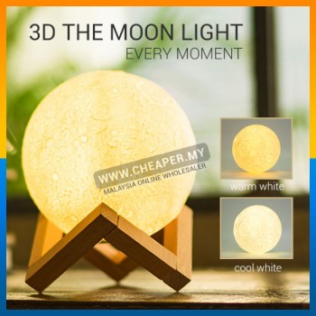 USB 3D Fixtures Moon Lamp Levitating Night Change Touch Lighting Bedrooms Lamp