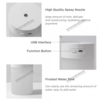 USB Portable Mist Air Humidifier with Colorful LED Night Lamp Fresh Air Relieve Relax Pelembap Kabus Udara
