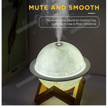Air Humidifier Planet 3D Moon LED Night Silent Essential Oil Aroma Diffuser Lunar Moonlight Lamp Fresh Air