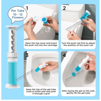 Bathroom Toilet Scrubble Bubble Cleaner Tube Cleaning Magic Click Gel Freshener Push Type Urinal Bowl Water