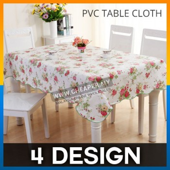 PVC Rectangle Waterproof Oilproof Dining Table Cloths (183cm x 137cm)