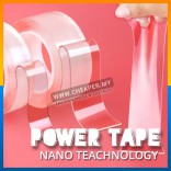 Power Tape Traceless Washable Adhesive Double Sided Reusable Clear Sticky Power Tape 2cm 3cm 5cm