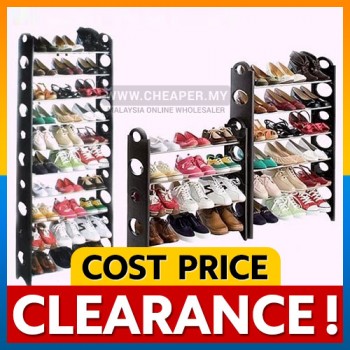 DIY Simple 2 4 6 8 10 Tier Stainless Steel Shoe Rack Multipurpose