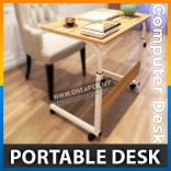 Mobile Caster Wheel Adjustable Portable Lazy Computer Desk (60x40cm)