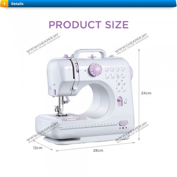 Multifunctional Sewing Machine FHSM 505A Pro Upgraded 12 Sewing Portable Mini Household Sewing Mesin Jahit