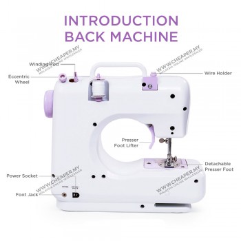 Multifunctional Sewing Machine FHSM 505A Pro Upgraded 12 Sewing Portable Mini Household Sewing Mesin Jahit