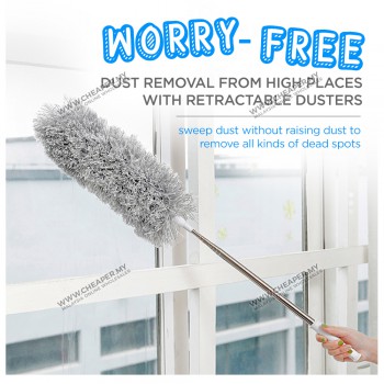 Duster NEW 254cm Long Microfiber Duster with Bendable Extension Pole Ceiling Kipas Brush Head Easy Washable