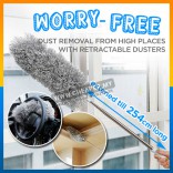 Duster NEW 254cm Long Microfiber Duster with Bendable Extension Pole Ceiling Kipas Brush Head Easy Washable