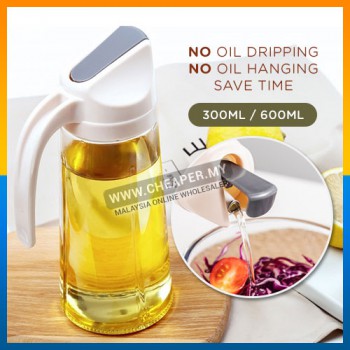 Flip Cover Glass Oil Minyak Bottle Cooking Dispenser Storage Bottle Botol Seasoning Sauce Vinegar Liquid