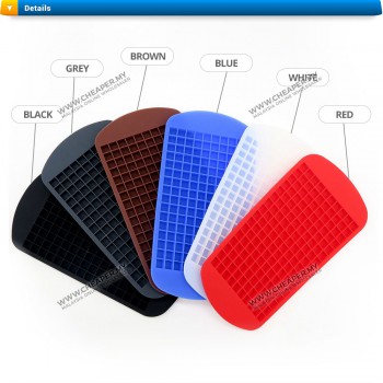 160 Ice Cube Frozen Maker Mold Tray Silicone Silikon Dulang Ais Batu Home Kitchen Tool Square Shape Bentuk Segi Empat